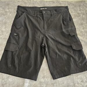 IRON CO. Stretch Cargo Shorts Black Size 36